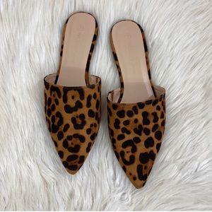 Animal print mules